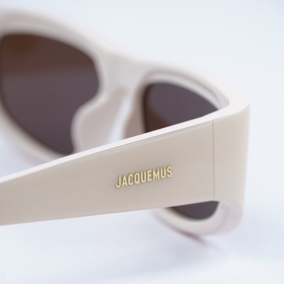 Jacquemus PILOTA JAC/2 C2 Sunglasses Ivory Pink Square Frame, Pink Lenses - Picture 4 of 10